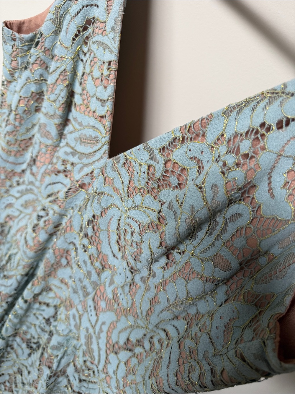 Dress the Population Sage Lace Plunge V-Neck Maxi Dress - Picture 3 of 5
